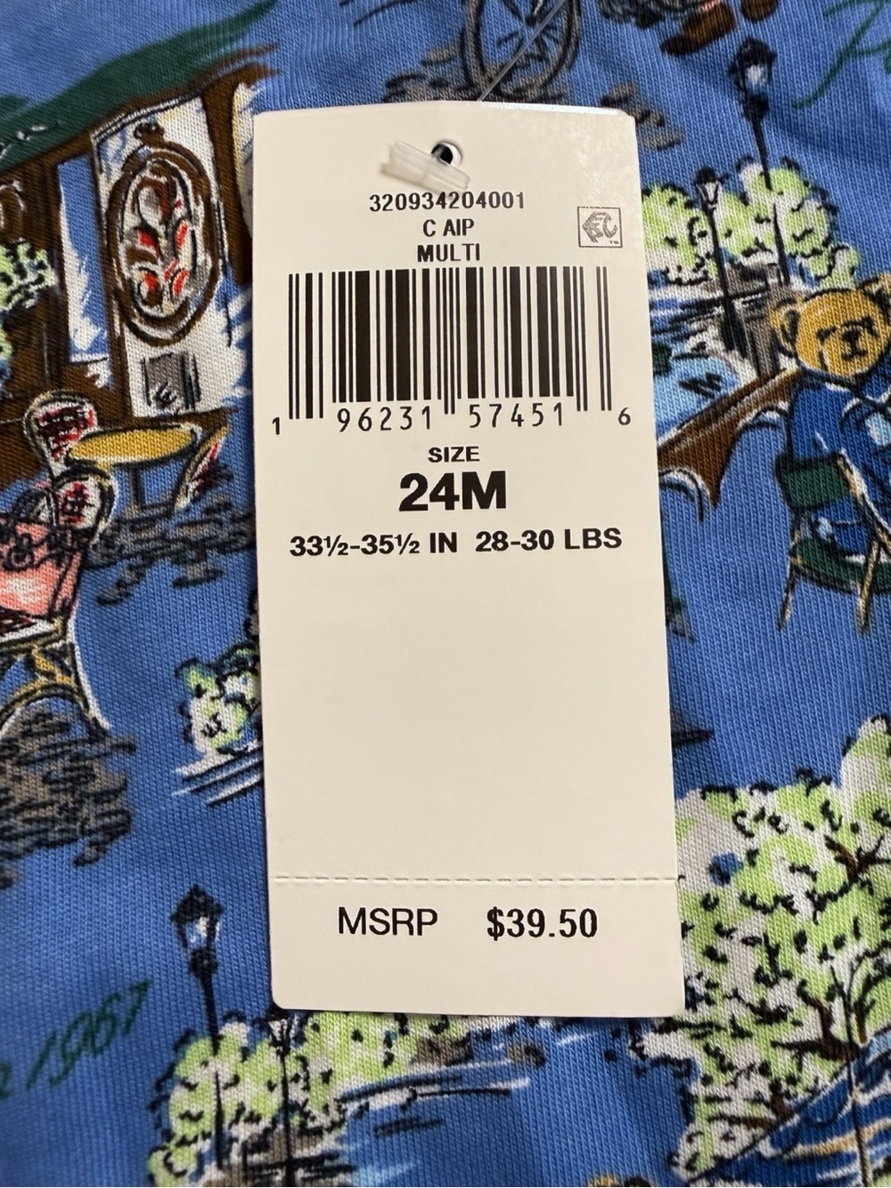 Ralph Lauren Polo Bear Paris Graphic T-Shirt Toddler 24M Blue Cotton NWT - Picture 5 of 8